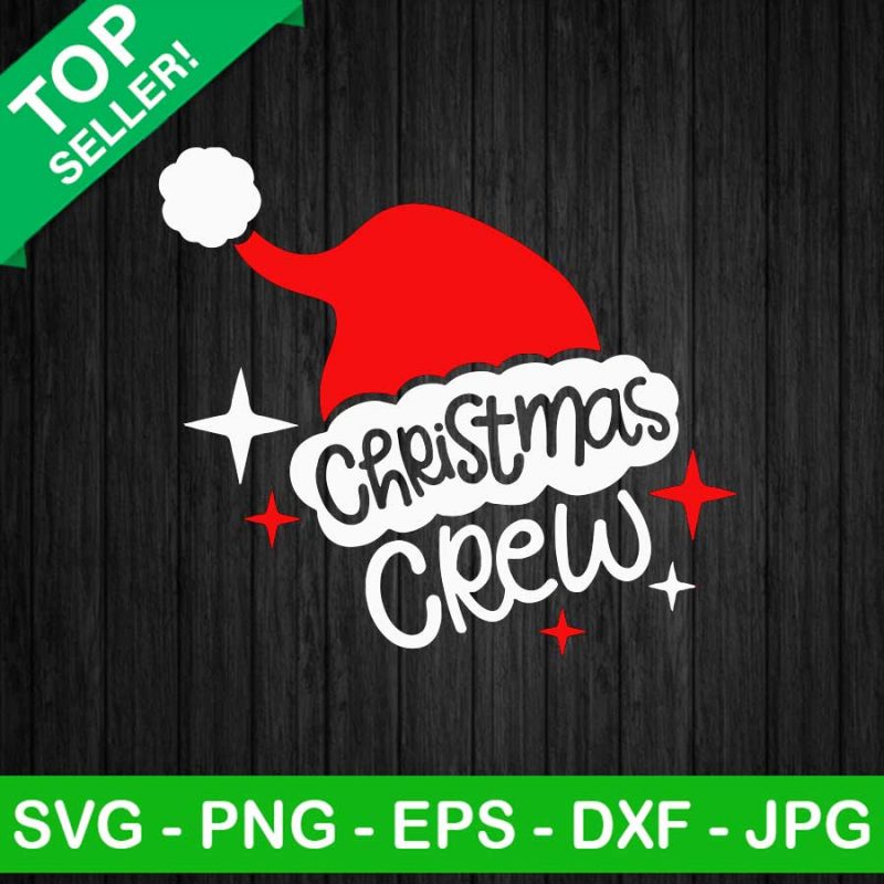 Christmas Crew Santa Hat SVG, Christmas Crew SVG, Santa Hat SVG