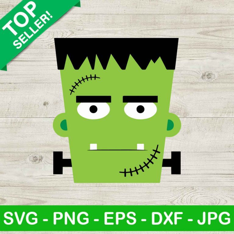 Frankenstein Face SVG, Face Frankenstein Character SVG, Halloween SVG