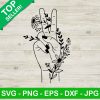 Peace Sign Hand Floral SVG
