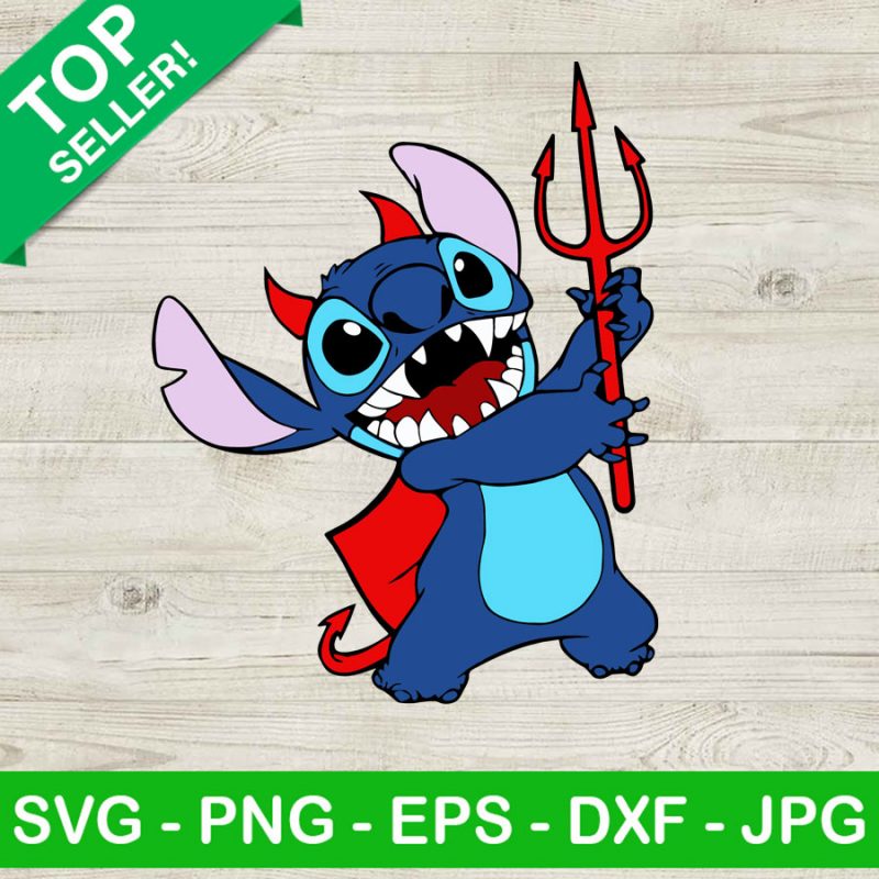 Stitch Halloween Demon SVG, Stitch Disney SVG, Stitch Demon SVG