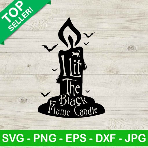 The Black Flame Candle Svg