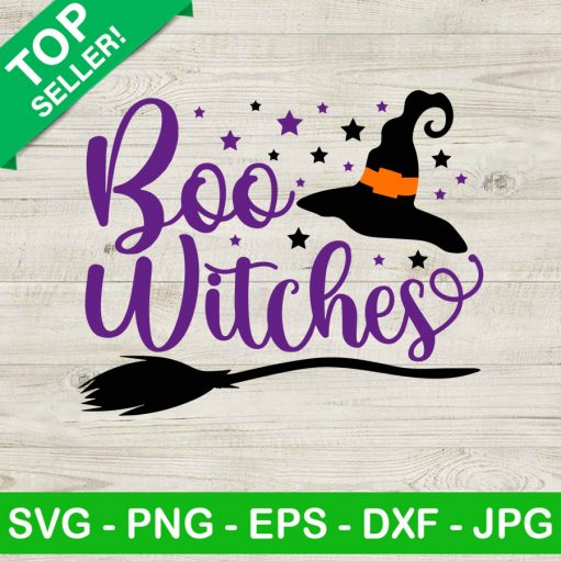 Boo witches halloween SVG, Boo witch hat SVG, Witches hat SVG
