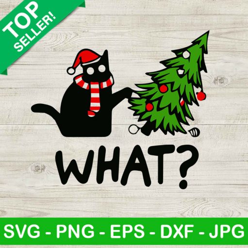 Cat christmas tree SVG, Cat christmas SVG, Christmas funny cat SVG