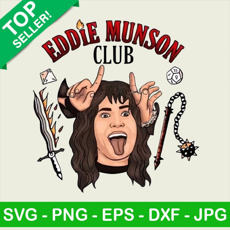 Eddie munson hellfire club PNG, Stranger things Sublimation transfer