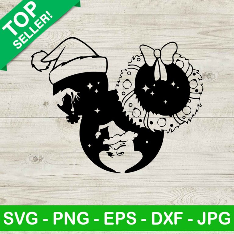 Grinches disney SVG, Grinch mickey head SVG, Christmas grinch SVG