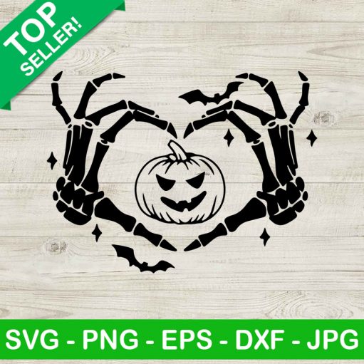 Halloween skull hand SVG