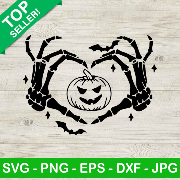 Halloween skull hand SVG, Pumpkin skull SVG, Pumpkin SVG