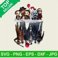 Horror movie Pennywise PNG, Horror movie halloween Sublimation transfer PNG, Horror movie Heat Transfer PNG
