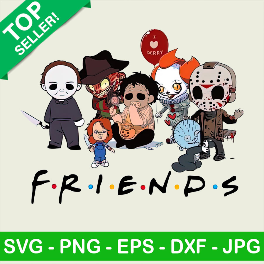 Bundle Designs Horror Killers PNG, Horror Characters Friends PNG ...
