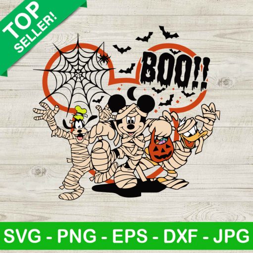 Mickey boo Halloween SVG, Disney halloween SVG, Mickey Mummies SVG
