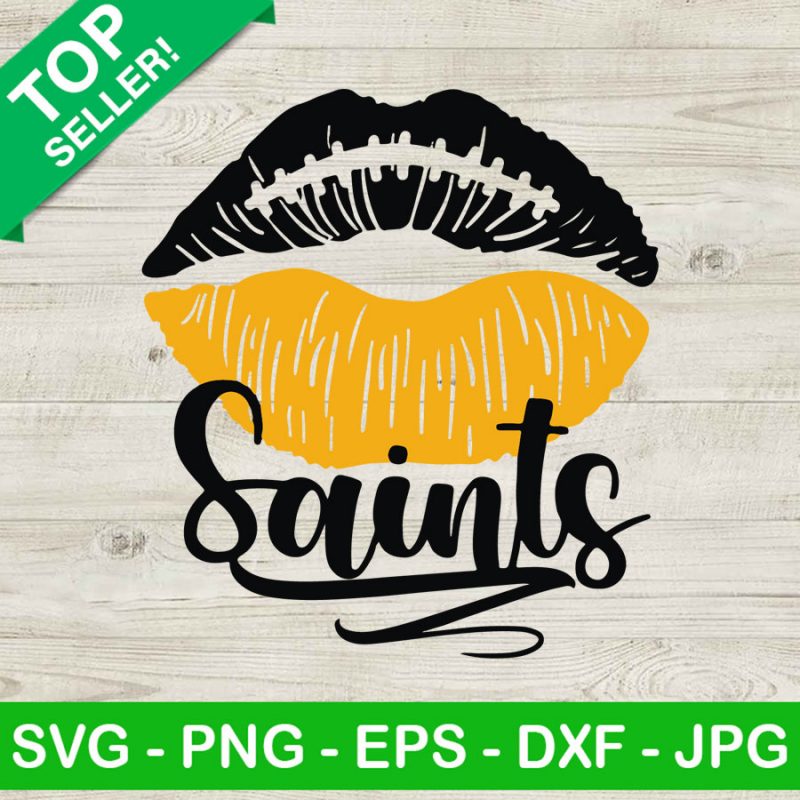 Saints Lip Svg New Orleans Saints Svg Saints Logo Football Svg 8311