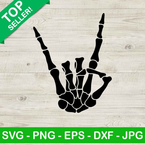 Skeleton Rock Hand Svg