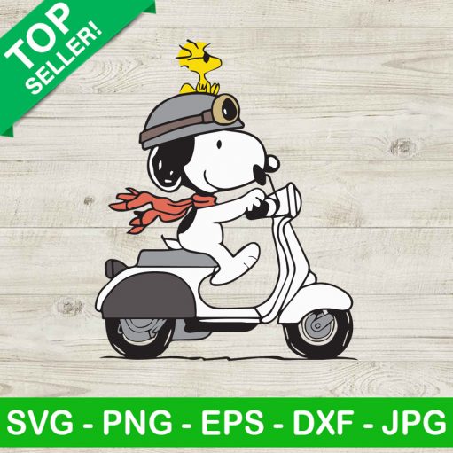 Snoopy Ride Motorcycle Svg