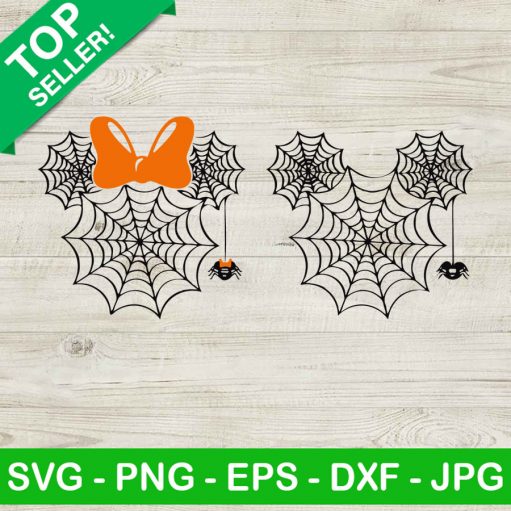 Spider web mickey head SVG
