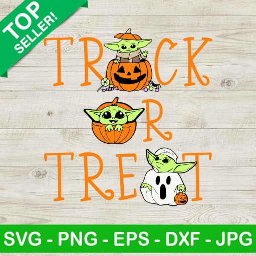 Trick Or Treat Baby Yoda Svg