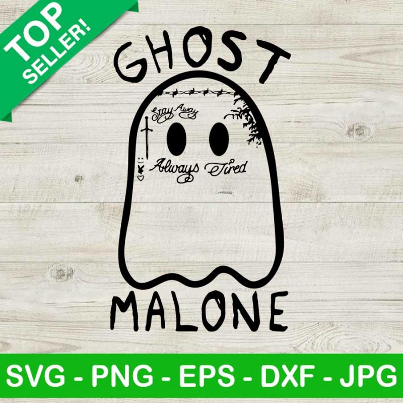 Ghost Malone SVG, Cute ghost halloween SVG, Ghost malone halloween SVG