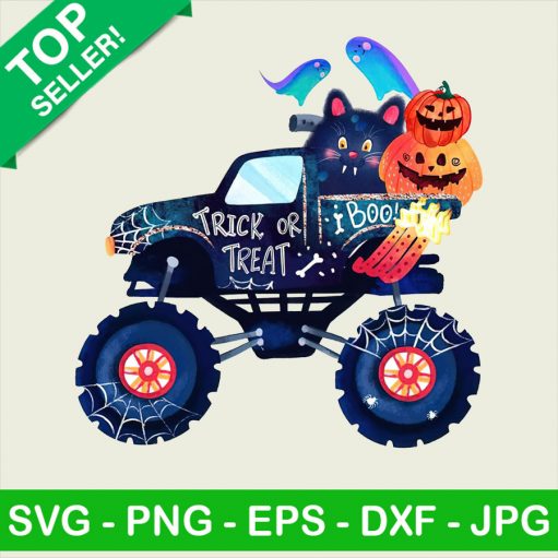 Trick or treat monster truck PNG