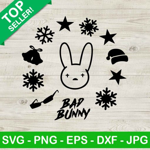 Bad bunny christmas SVG