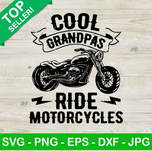 Cool grandpas ride motorcycles SVG