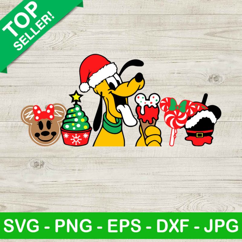 Disney pluto christmas SVG, Pluto Disney SVG, Christmas SVG