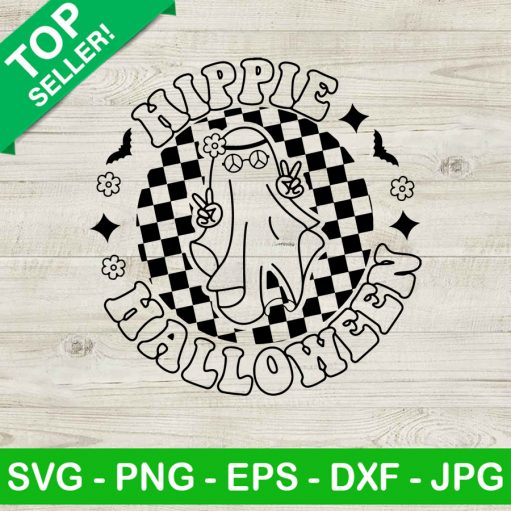 Hippie Halloween Boo Svg