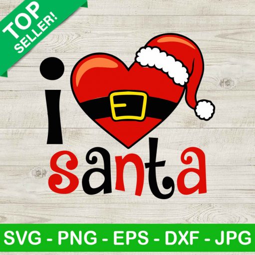 I Love Santa Svg