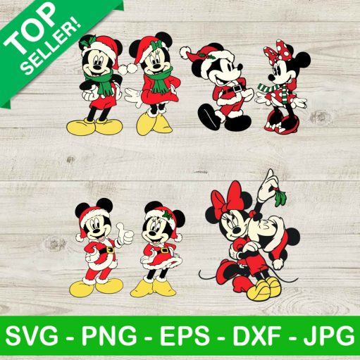 Mickey and minnie christmas SVG, Disney SVG, Christmas disney SVG