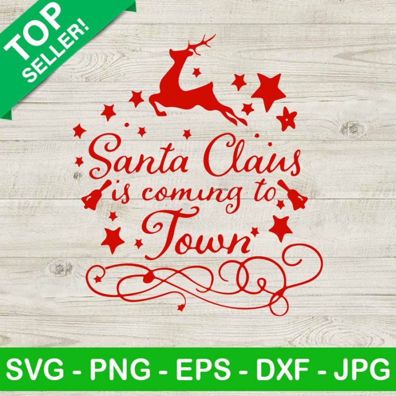 Santa Floss Is Coming To Town Svg, Tooth With Santa Hat Svg, Christmas Svg