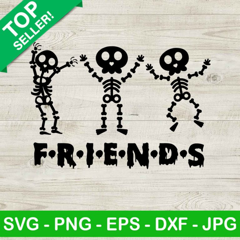 Skeleton dancing friends SVG, Dancing skeleton SVG, Halloween Friends SVG