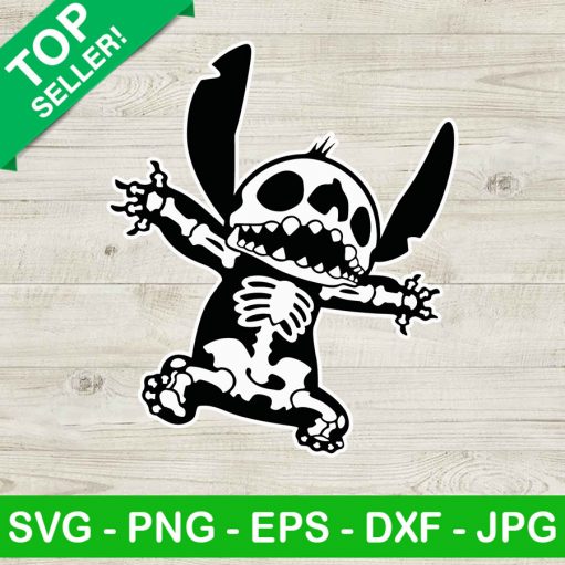 Stitch skeleton halloween SVG