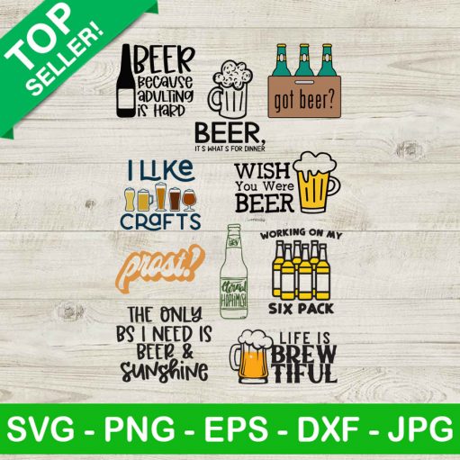 Drink beer quotes SVG