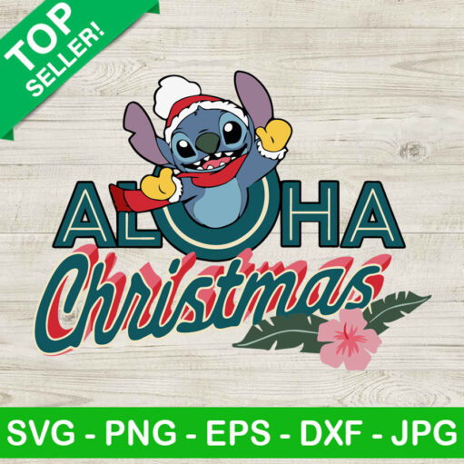 Aloha christmas stitch disney SVG