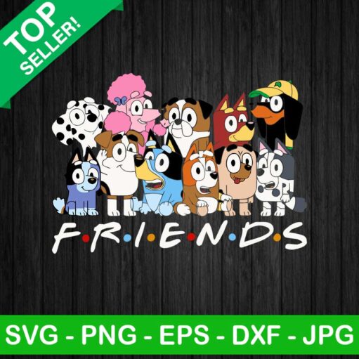 Bluey Friends Christmas Svg