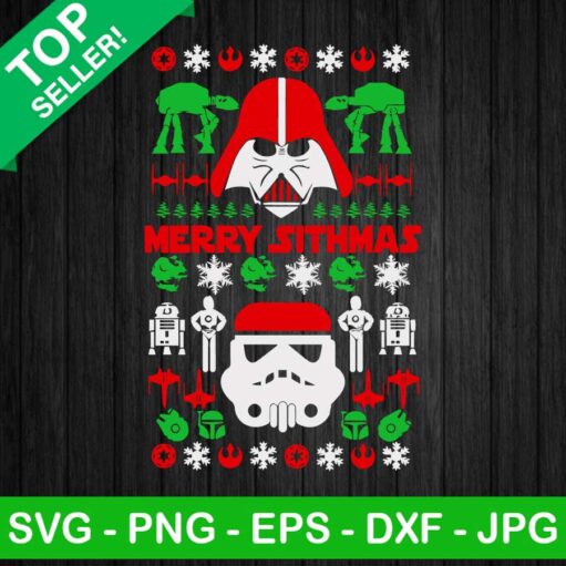 Christmas Ugly Sweater Star Wars Svg