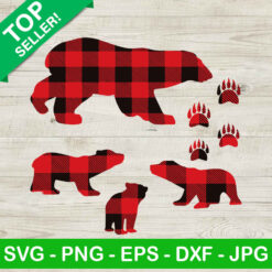 Mama bear buffalo plaid SVG