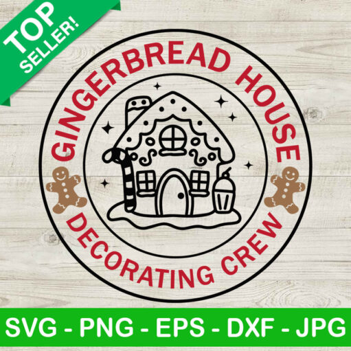 Gingerbread House Decorating Crew Svg