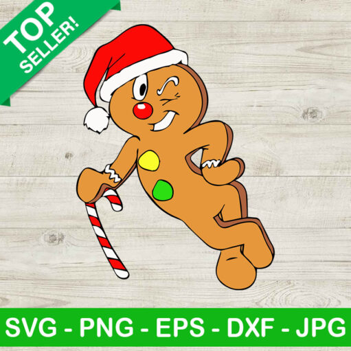 Gingerbread Man Christmas Hat Svg