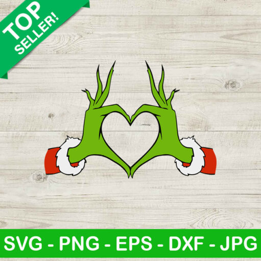 Grinch Hand Love SVG