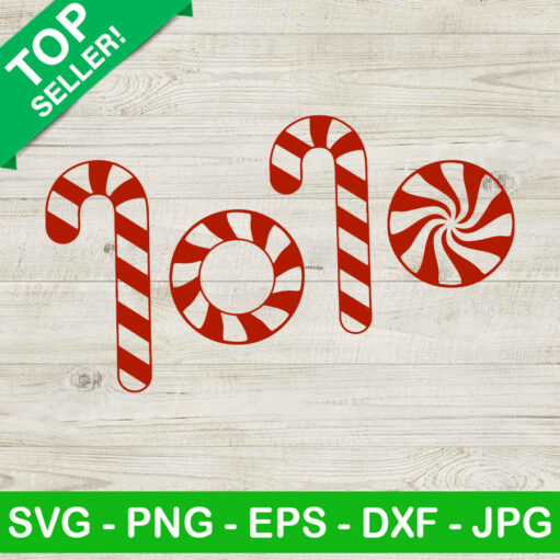 Jo jo candy cane christmas SVG, Candy cane SVG, Christmas SVG