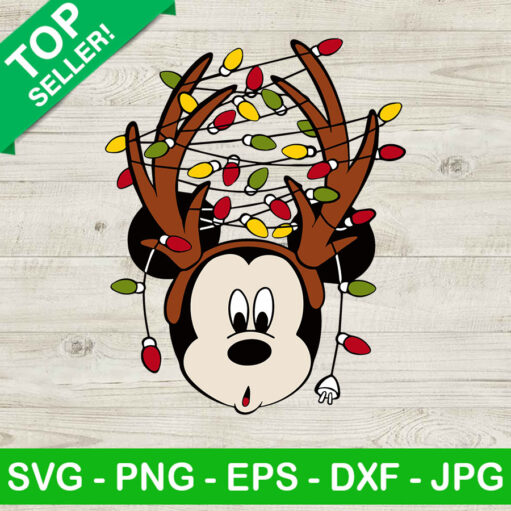 Mickey Reindeer Horn Christmas Svg