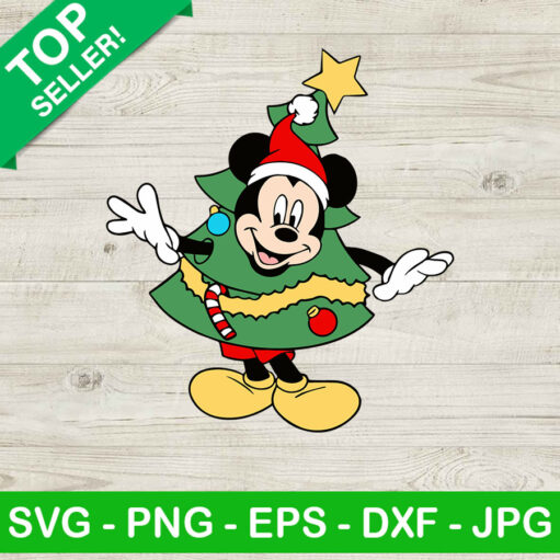 Mickey christmas tree SVG