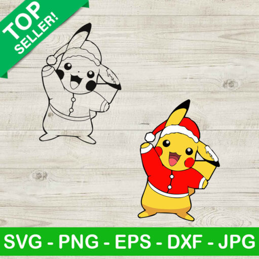 Pikachu santa SVG