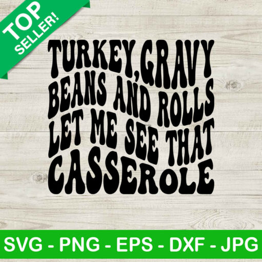 Turkey gravy beans and rolls SVG