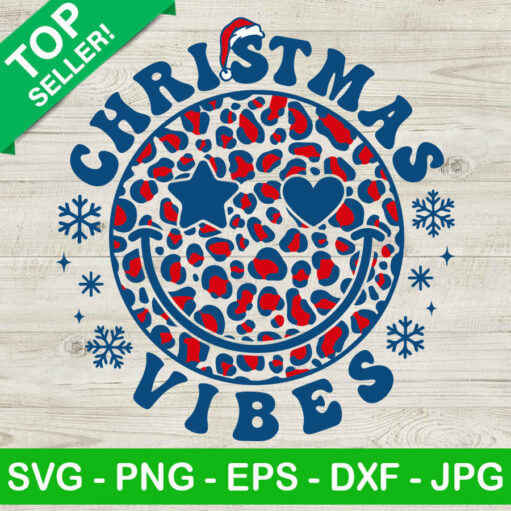 Christmas Vibes Smile Face Svg