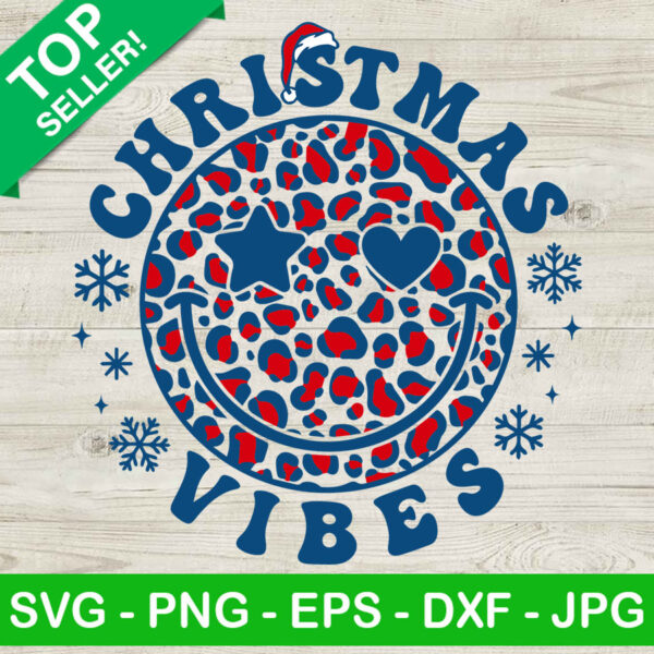 Christmas vibes smile face SVG