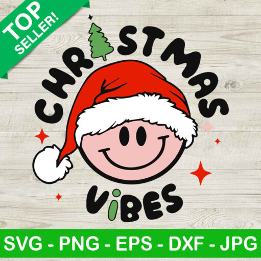 Christmas Vibes Smile Icon Svg