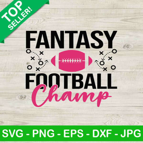 Fantasy football champ SVG