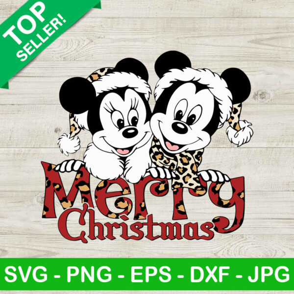 Merry christmas mickey and minnie SVG