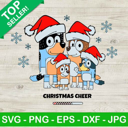 Bluey Family Christmas Cheer Svg