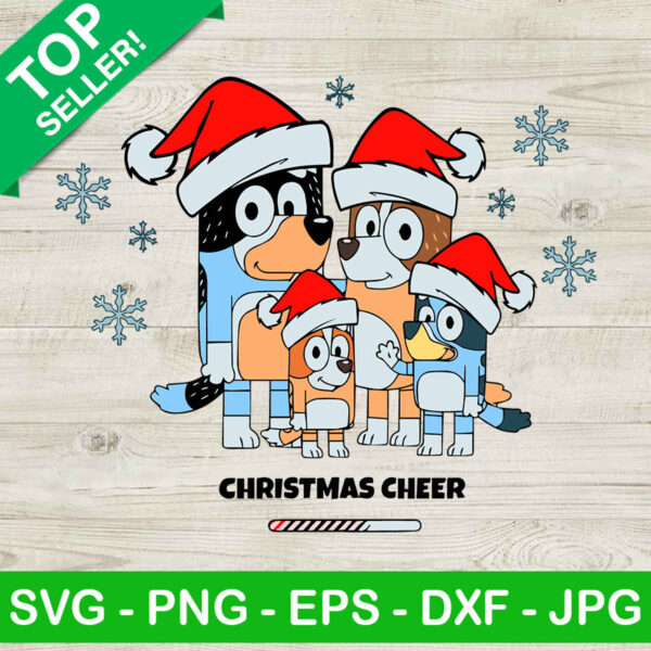 Bluey Family Christmas Cheer SVG
